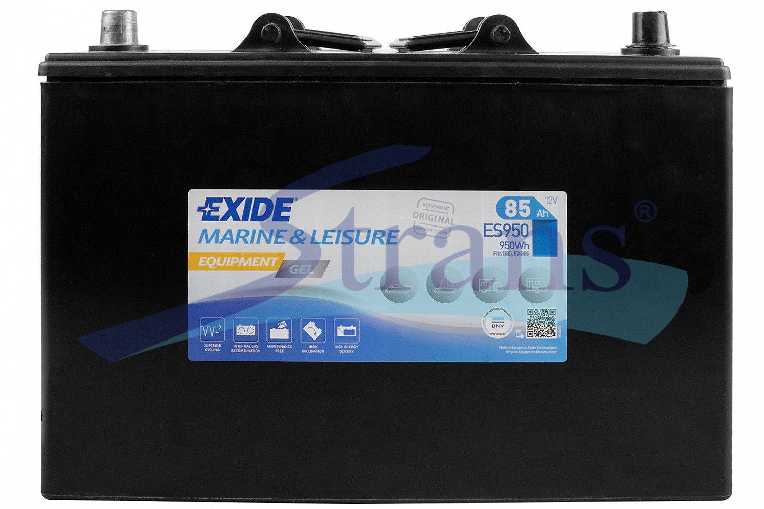 Акумулятор Exide Гелевий 12V 85Ah 450A Exide Gel L+ Scania Euro 6
